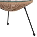 ΣΕΤ ΕΞΩΤΕΡΙΚΟΥ ΧΩΡΟΥ 3ΤΜΧ ACAPULCO HM21100 TWISTED WICKER-ΜΕΤΑΛΛΟ