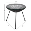ΣΕΤ ΕΞΩΤΕΡΙΚΟΥ ΧΩΡΟΥ 3ΤΜΧ ACAPULCO HM21101 P.E.RATTAN-ΜΕΤΑΛΛΟ ΣΕ ΜΑΥΡΟ