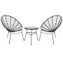ΣΕΤ ΕΞΩΤΕΡΙΚΟΥ ΧΩΡΟΥ 3ΤΜΧ ALLEGRA HM21047.12 ΜΑΥΡΟ ΣΥΝΘ.RATTAN & ΜΕΤΑΛΛΟ
