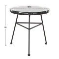 ΣΕΤ ΕΞΩΤΕΡΙΚΟΥ ΧΩΡΟΥ 3ΤΜΧ ALLEGRA HM21047.12 ΜΑΥΡΟ ΣΥΝΘ.RATTAN & ΜΕΤΑΛΛΟ