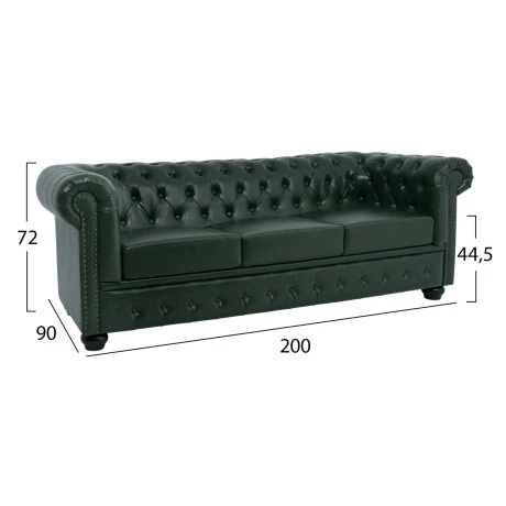 ΣΕΤ ΚΑΝΑΠΕΣ 2ΘΕΣΙΟΣ & 3ΘΕΣΙΟΣ HM10911.08 PU ΔΕΡΜΑ Τ.CHESTERFIELD ΚΥΠΑΡΙΣΣΙ