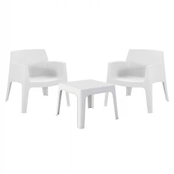 ΣΕΤ LOUNGE 3ΤΜΧ SLEEK HM21274.01 ΛΕΥΚΟ ΠΟΛΥΠΡΟΠΥΛΕΝΙΟ