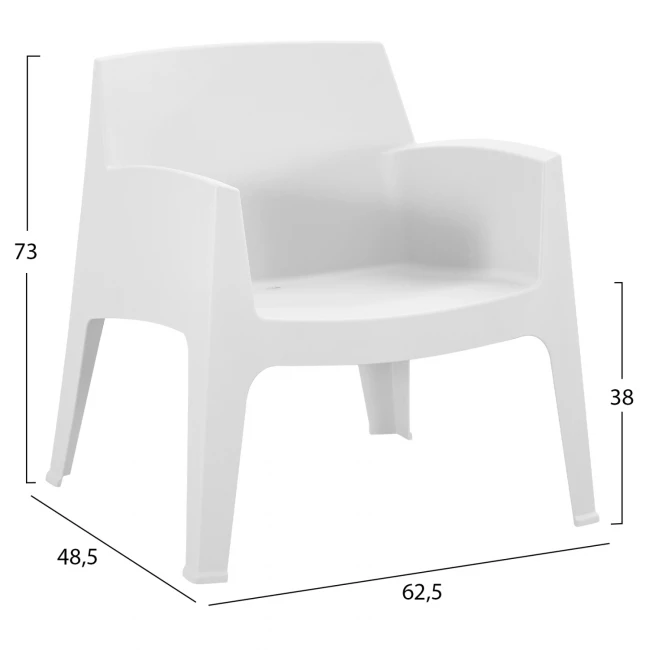 ΣΕΤ LOUNGE 3ΤΜΧ SLEEK HM21274.01 ΛΕΥΚΟ ΠΟΛΥΠΡΟΠΥΛΕΝΙΟ