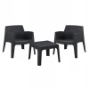 ΣΕΤ LOUNGE 3ΤΜΧ SLEEK HM21274.02 ΜΑΥΡΟ ΠΟΛΥΠΡΟΠΥΛΕΝΙΟ