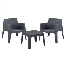 ΣΕΤ LOUNGE 3ΤΜΧ SLEEK HM21274.10 ΓΚΡΙ ΠΟΛΥΠΡΟΠΥΛΕΝΙΟ