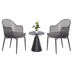 ΣΕΤ LOUNGE 3TMX ΕΞ.ΧΩΡΟΥ OREGO HM21106.01 ΑΛΟΥΜΙΝΙΟ ΣΕ ΣΚΟΥΡΟ ΓΚΡΙ