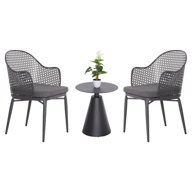 ΣΕΤ LOUNGE 3TMX ΕΞ.ΧΩΡΟΥ OREGO HM21106.01 ΑΛΟΥΜΙΝΙΟ ΣΕ ΣΚΟΥΡΟ ΓΚΡΙ