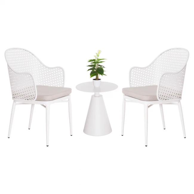 ΣΕΤ LOUNGE 3TMX ΕΞ.ΧΩΡΟΥ OREGO HM21106.02 ΑΛΟΥΜΙΝΙΟ ΣΕ ΛΕΥΚΟ