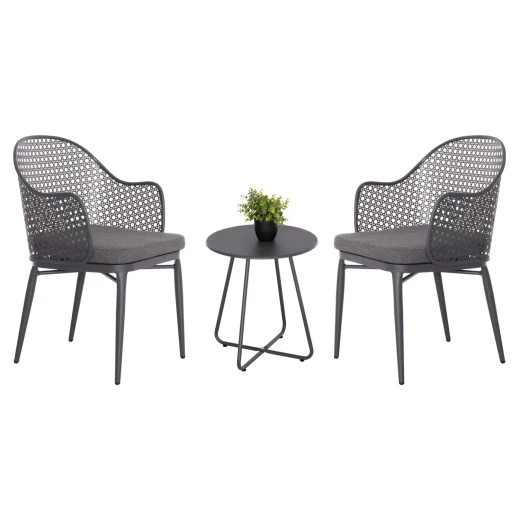 ΣΕΤ LOUNGE 3TMX ΕΞ.ΧΩΡΟΥ OREGO HM21107.01 ΑΛΟΥΜΙΝΙΟ & ΜΕΤΑΛΛΟ ΣΕ ΣΚΟΥΡΟ ΓΚΡΙ