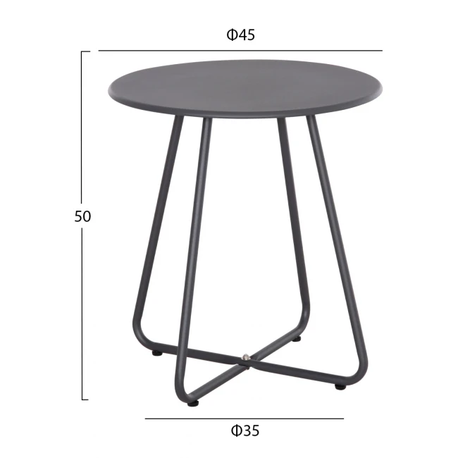 ΣΕΤ LOUNGE 3TMX ΕΞ.ΧΩΡΟΥ OREGO HM21107.01 ΑΛΟΥΜΙΝΙΟ & ΜΕΤΑΛΛΟ ΣΕ ΣΚΟΥΡΟ ΓΚΡΙ