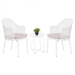 ΣΕΤ LOUNGE 3TMX ΕΞ.ΧΩΡΟΥ OREGO HM21107.02 ΑΛΟΥΜΙΝΙΟ & ΜΕΤΑΛΛΟ ΣΕ ΛΕΥΚΟ