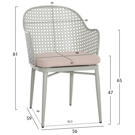 ΣΕΤ LOUNGE 3TMX ΕΞ.ΧΩΡΟΥ OREGO HM21107.06 ΑΛΟΥΜΙΝΙΟ & ΜΕΤΑΛΛΟ ΣΕ ΦΥΣΤΙΚΙ