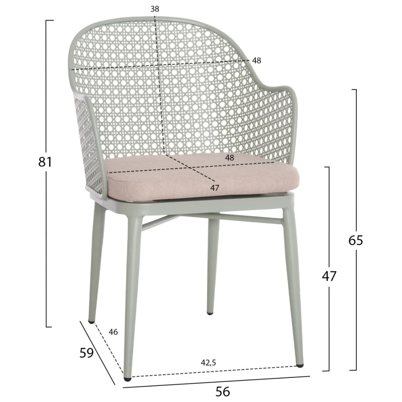 ΣΕΤ LOUNGE 3TMX ΕΞ.ΧΩΡΟΥ OREGO HM21107.06 ΑΛΟΥΜΙΝΙΟ & ΜΕΤΑΛΛΟ ΣΕ ΦΥΣΤΙΚΙ