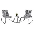 ΣΕΤ LOUNGE 3TMX ΕΞ.ΧΩΡΟΥ PONY HM21193 ΜΕΤΑΛΛΟ ΣΕ ΓΚΡΙ--ΣΥΝΘ.RATTAN ΣΕ ΛΕΥΚΟ-ΜΑΥΡΟ