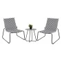 ΣΕΤ LOUNGE 3TMX ΕΞ.ΧΩΡΟΥ PONY HM21193 ΜΕΤΑΛΛΟ ΣΕ ΓΚΡΙ--ΣΥΝΘ.RATTAN ΣΕ ΛΕΥΚΟ-ΜΑΥΡΟ