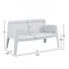 ΣΕΤ LOUNGE 4ΤΜΧ SLEEK HM21275.01 ΛΕΥΚΟ ΠΟΛΥΠΡΟΠΥΛΕΝΙΟ