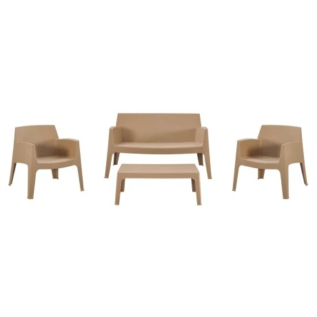 ΣΕΤ LOUNGE 4ΤΜΧ SLEEK HM21275.03 ΚΑΠΟΥΤΣΙΝΟ ΠΟΛΥΠΡΟΠΥΛΕΝΙΟ