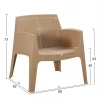 ΣΕΤ LOUNGE 4ΤΜΧ SLEEK HM21275.03 ΚΑΠΟΥΤΣΙΝΟ ΠΟΛΥΠΡΟΠΥΛΕΝΙΟ