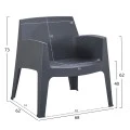ΣΕΤ LOUNGE 4ΤΜΧ SLEEK HM21275.10 ΓΚΡΙ ΠΟΛΥΠΡΟΠΥΛΕΝΙΟ