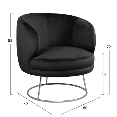 ΣΕΤ ΣΑΛΟΝΙ 3ΤΜΧ ARIEN HM11051.04 ΜΑΥΡΟ ΒΕΛΟΥΔΟ-ΧΡΥΣΗ ΒΑΣΗ