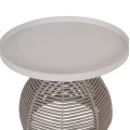 ΣΕΤ ΣΑΛΟΝΙ 5ΤΜΧ DRISCOLL ΗM6473.02 IVORY ΑΛΟΥΜΙΝΙΟ--ΜΠΕΖ ΣΧΟΙΝΙ & OLEFIN ΥΦΑΣΜΑ