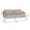 ΣΕΤ ΣΑΛΟΝΙ 5ΤΜΧ DRISCOLL ΗM6473.02 IVORY ΑΛΟΥΜΙΝΙΟ--ΜΠΕΖ ΣΧΟΙΝΙ & OLEFIN ΥΦΑΣΜΑ