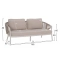 ΣΕΤ ΣΑΛΟΝΙ 5ΤΜΧ DRISCOLL ΗM6473.02 IVORY ΑΛΟΥΜΙΝΙΟ--ΜΠΕΖ ΣΧΟΙΝΙ & OLEFIN ΥΦΑΣΜΑ