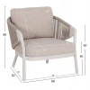 ΣΕΤ ΣΑΛΟΝΙ 5ΤΜΧ DRISCOLL ΗM6473.02 IVORY ΑΛΟΥΜΙΝΙΟ--ΜΠΕΖ ΣΧΟΙΝΙ & OLEFIN ΥΦΑΣΜΑ