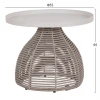 ΣΕΤ ΣΑΛΟΝΙ 5ΤΜΧ DRISCOLL ΗM6473.02 IVORY ΑΛΟΥΜΙΝΙΟ--ΜΠΕΖ ΣΧΟΙΝΙ & OLEFIN ΥΦΑΣΜΑ