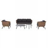 ΣΕΤ ΣΑΛΟΝΙ 5ΤΜΧ STERN HM6555.01 ΓΚΡΙ ΑΛΟΥΜΙΝΙΟ & OLEFIN--TWIST WICKER ΣΕ ΦΥΣΙΚΟ