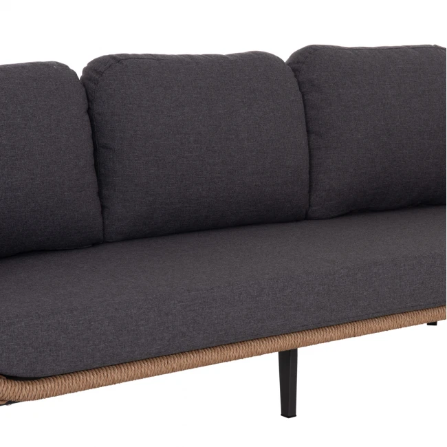 ΣΕΤ ΣΑΛΟΝΙ 5ΤΜΧ STERN HM6555.01 ΓΚΡΙ ΑΛΟΥΜΙΝΙΟ & OLEFIN--TWIST WICKER ΣΕ ΦΥΣΙΚΟ