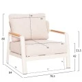 ΣΕΤ ΣΑΛΟΝΙ ΕΞ.ΧΩΡΟΥ 4ΤΜΧ ELARA HM6195.05 ΜΠΕΖ ΑΛΟΥΜΙΝΙΟ & OLEFIN-TEAK ΦΥΣΙΚΟ