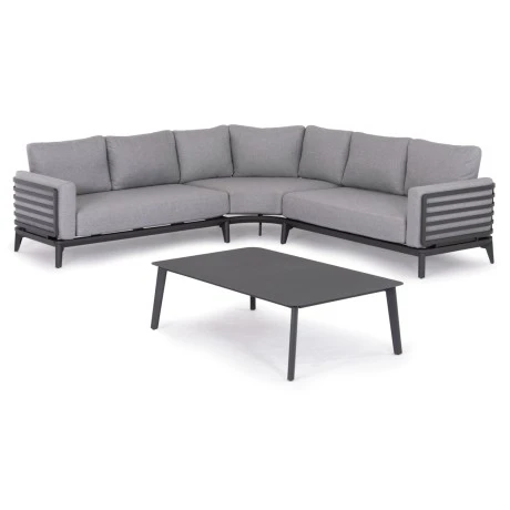 ΣΕΤ ΣΑΛΟΝΙ ΕΞ.ΧΩΡΟΥ 4ΤΜΧ ORION CORNER HM6191.01 ΣΚΟΥΡΟ ΓΚΡΙ ΑΛΟΥΜΙΝΙΟ & OLEFIN