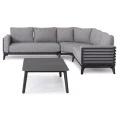 ΣΕΤ ΣΑΛΟΝΙ ΕΞ.ΧΩΡΟΥ 4ΤΜΧ ORION CORNER HM6191.01 ΣΚΟΥΡΟ ΓΚΡΙ ΑΛΟΥΜΙΝΙΟ & OLEFIN