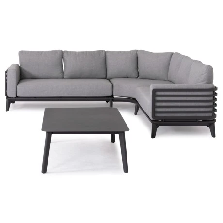ΣΕΤ ΣΑΛΟΝΙ ΕΞ.ΧΩΡΟΥ 4ΤΜΧ ORION CORNER HM6191.01 ΣΚΟΥΡΟ ΓΚΡΙ ΑΛΟΥΜΙΝΙΟ & OLEFIN