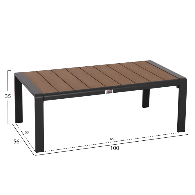 ΣΕΤ ΣΑΛΟΝΙ ΕΞ.ΧΩΡΟΥ 4ΤΜΧ SAFIN HM6278.03 ΑΛΟΥΜΙΝΙΟ & OLEFIN ΣΚΟΥΡΟ ΓΚΡΙ--POLYWOOD