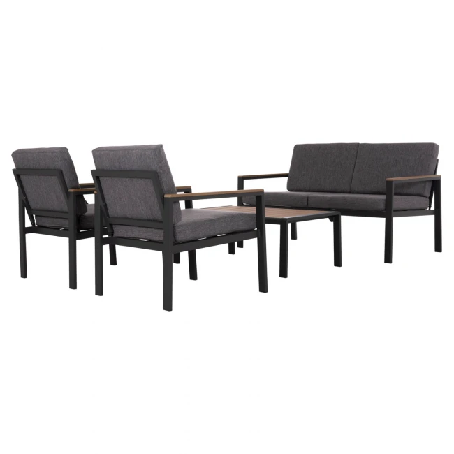 ΣΕΤ ΣΑΛΟΝΙ ΕΞ.ΧΩΡΟΥ 4ΤΜΧ SAFIN HM6278.03 ΑΛΟΥΜΙΝΙΟ & OLEFIN ΣΚΟΥΡΟ ΓΚΡΙ--POLYWOOD