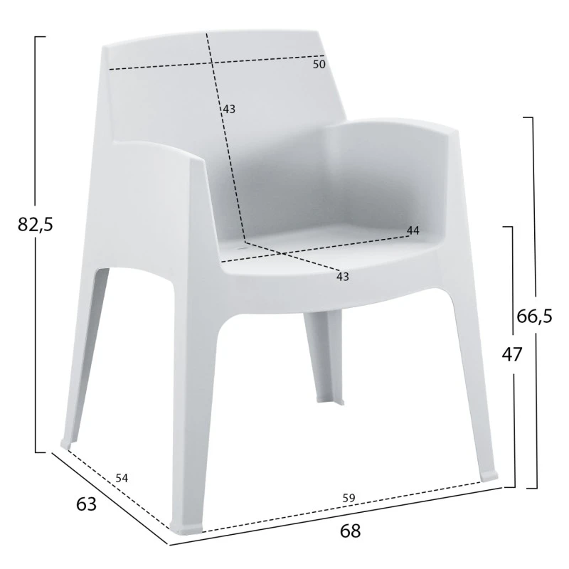 ΣΕΤ ΣΑΛΟΝΙ ΕΞ.ΧΩΡΟΥ 4ΤΜΧ SLEEK HM21268.01 ΛΕΥΚΟ ΠΟΛΥΠΡΟΠΥΛΕΝΙΟ