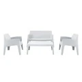 ΣΕΤ ΣΑΛΟΝΙ ΕΞ.ΧΩΡΟΥ 4ΤΜΧ SLEEK HM21268.01 ΛΕΥΚΟ ΠΟΛΥΠΡΟΠΥΛΕΝΙΟ