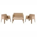 ΣΕΤ ΣΑΛΟΝΙ ΕΞ.ΧΩΡΟΥ 4ΤΜΧ SLEEK HM21268.03 ΚΑΠΟΥΤΣΙΝΟ ΠΟΛΥΠΡΟΠΥΛΕΝΙΟ