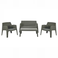 ΣΕΤ ΣΑΛΟΝΙ ΕΞ.ΧΩΡΟΥ 4ΤΜΧ SLEEK HM21268.05 DARK OLIVE GREEN ΠΟΛΥΠΡΟΠΥΛΕΝΙΟ