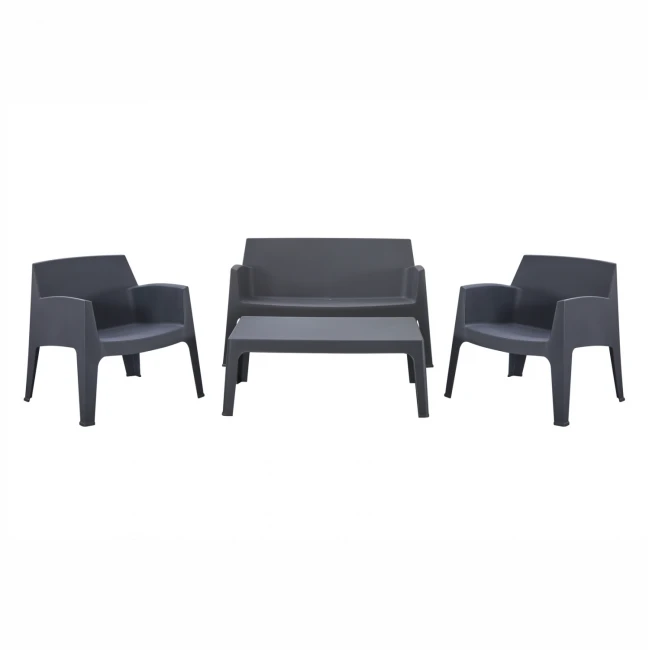 ΣΕΤ ΣΑΛΟΝΙ ΕΞ.ΧΩΡΟΥ 4ΤΜΧ SLEEK HM21268.10 ΓΚΡΙ ΠΟΛΥΠΡΟΠΥΛΕΝΙΟ