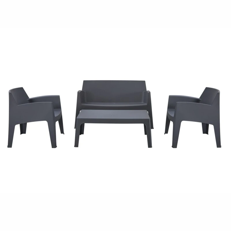 ΣΕΤ ΣΑΛΟΝΙ ΕΞ.ΧΩΡΟΥ 4ΤΜΧ SLEEK HM21268.10 ΓΚΡΙ ΠΟΛΥΠΡΟΠΥΛΕΝΙΟ