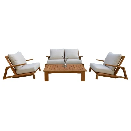 ΣΕΤ ΣΑΛΟΝΙ LOUNGE 4ΤΜΧ MIREX HM6521 ΞΥΛΟ ΑΚΑΚΙΑΣ--ΠΟΛΥΕΣΤΕΡΙΚΑ ΜΑΞΙΛΑΡΙΑ ΕΚΡΟΥ