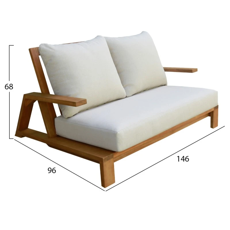 ΣΕΤ ΣΑΛΟΝΙ LOUNGE 4ΤΜΧ MIREX HM6521 ΞΥΛΟ ΑΚΑΚΙΑΣ--ΠΟΛΥΕΣΤΕΡΙΚΑ ΜΑΞΙΛΑΡΙΑ ΕΚΡΟΥ