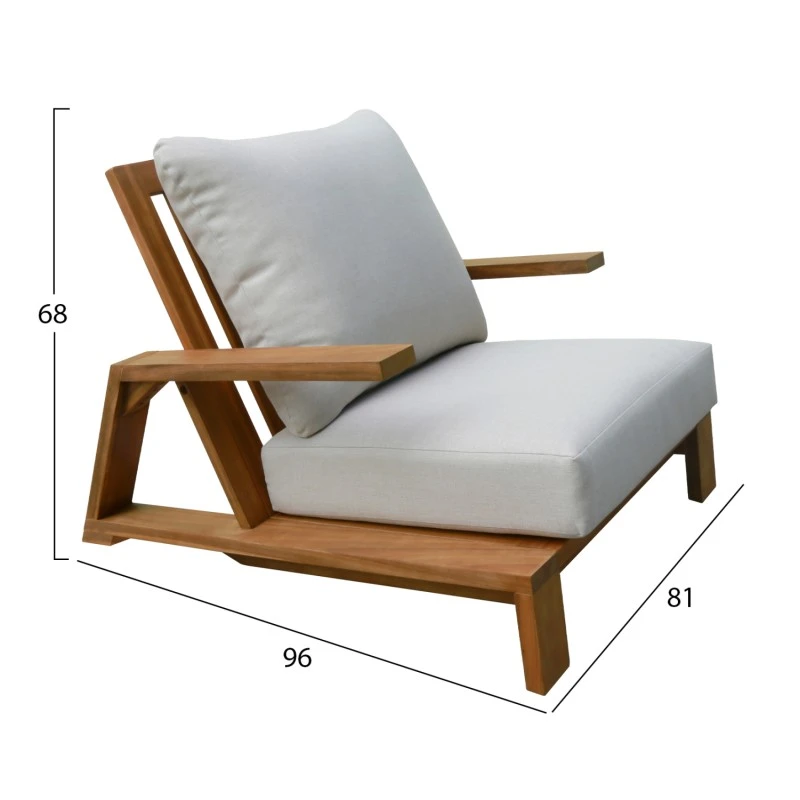 ΣΕΤ ΣΑΛΟΝΙ LOUNGE 4ΤΜΧ MIREX HM6521 ΞΥΛΟ ΑΚΑΚΙΑΣ--ΠΟΛΥΕΣΤΕΡΙΚΑ ΜΑΞΙΛΑΡΙΑ ΕΚΡΟΥ