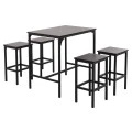 ΣΕΤ ΤΡΑΠΕΖΑΡΙΑ ΜΠΑΡ 5ΤΜΧ BOXY HM9882.13 ΜΑΥΡΟ ΜΕΤΑΛΛΟ-ΜΕΛΑΜΙΝΗ ΜΑΥΡΟ ΜΑΡΜΑΡΟ