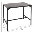 ΣΕΤ ΤΡΑΠΕΖΑΡΙΑ ΜΠΑΡ 5ΤΜΧ BOXY HM9882.13 ΜΑΥΡΟ ΜΕΤΑΛΛΟ-ΜΕΛΑΜΙΝΗ ΜΑΥΡΟ ΜΑΡΜΑΡΟ