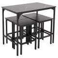 ΣΕΤ ΤΡΑΠΕΖΑΡΙΑ ΜΠΑΡ 5ΤΜΧ BOXY HM9882.13 ΜΑΥΡΟ ΜΕΤΑΛΛΟ-ΜΕΛΑΜΙΝΗ ΜΑΥΡΟ ΜΑΡΜΑΡΟ