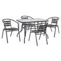 ΣΕΤ ΤΡΑΠΕΖΑΡΙΑΣ 5ΤΜΧ ADAM HM21220.01 ΚΑΡΕΚΛΕΣ ΜΕΤΑΛΛΙΚΕΣ & ΤΡΑΠΕΖΙ 110x60 ΓΚΡΙ